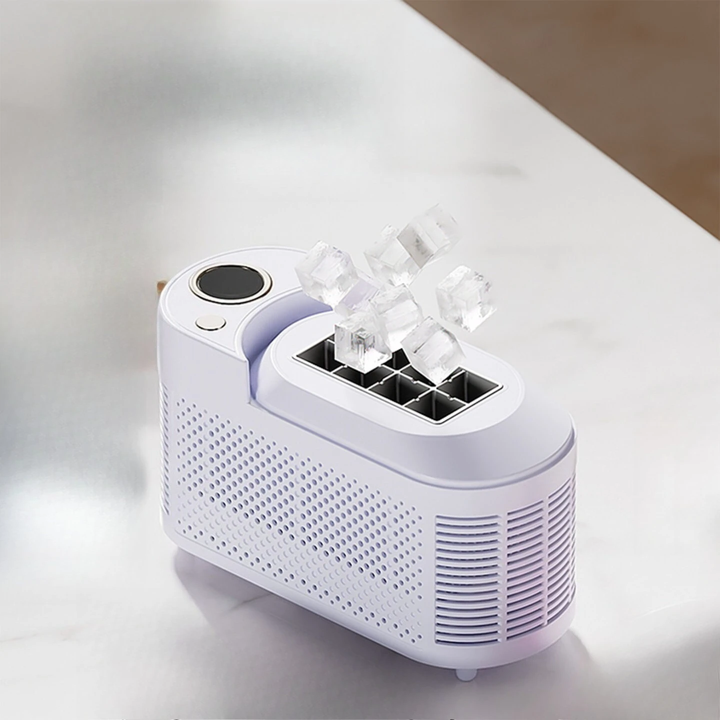 Compact Desktop Ice Production Unit Portable Automatic Electric Bullet Round Ice Maker Household Drink Cooling Hardware