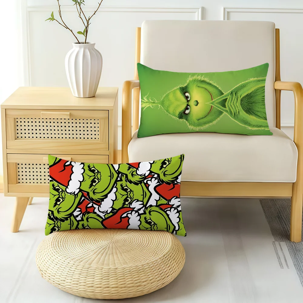 G-G-GrinchS-ES Classic Movie Cushion Cover Rectangle Pillow Cover Hit Product Comfortable Warm Bedding Party Gift