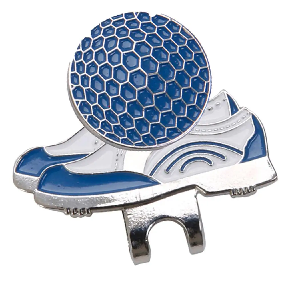 Golf Hat Clip With Detachable Magnetic Ball Marker Sneaker Pattern Golf Hat Clip Marker