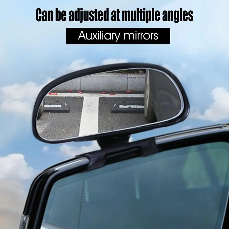 Car Blind Side Mirrors Rectangular Wide Angle Rear View Car Mirrors Multi-Angle Rotating High-Definition Glass Mirrors For Car