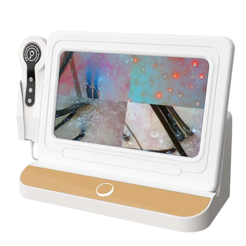 

Skin Hair Scalp Detector Hair Follicle Facial Skin Oil Moisture Magnifying Detector 10 Inch LCD Screen Microscope Tester