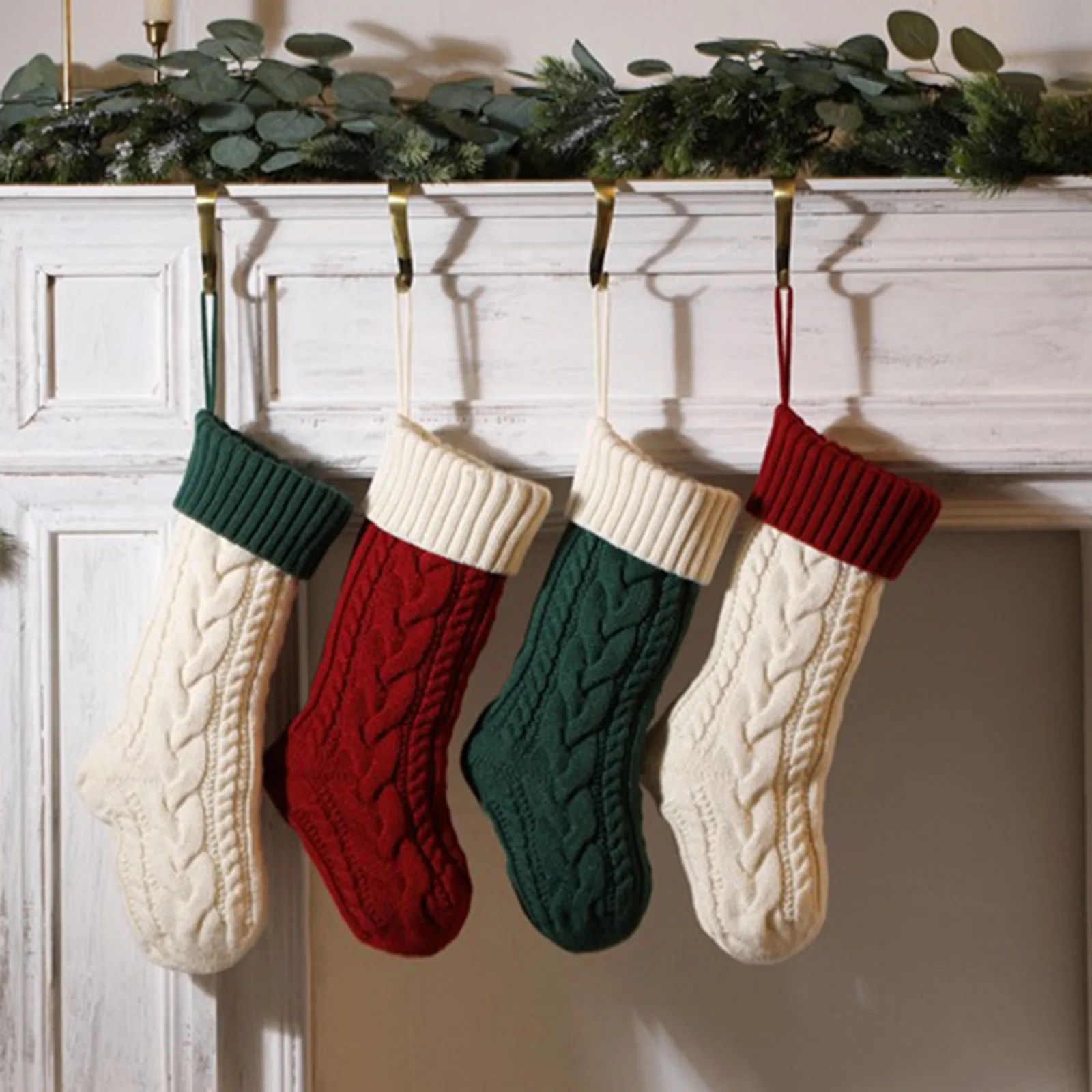 Christmas Decorations Christmas Socks Gift Bag Children'S Candy Family Holiday Xmas Party Christmas Decor Knitting Stockings