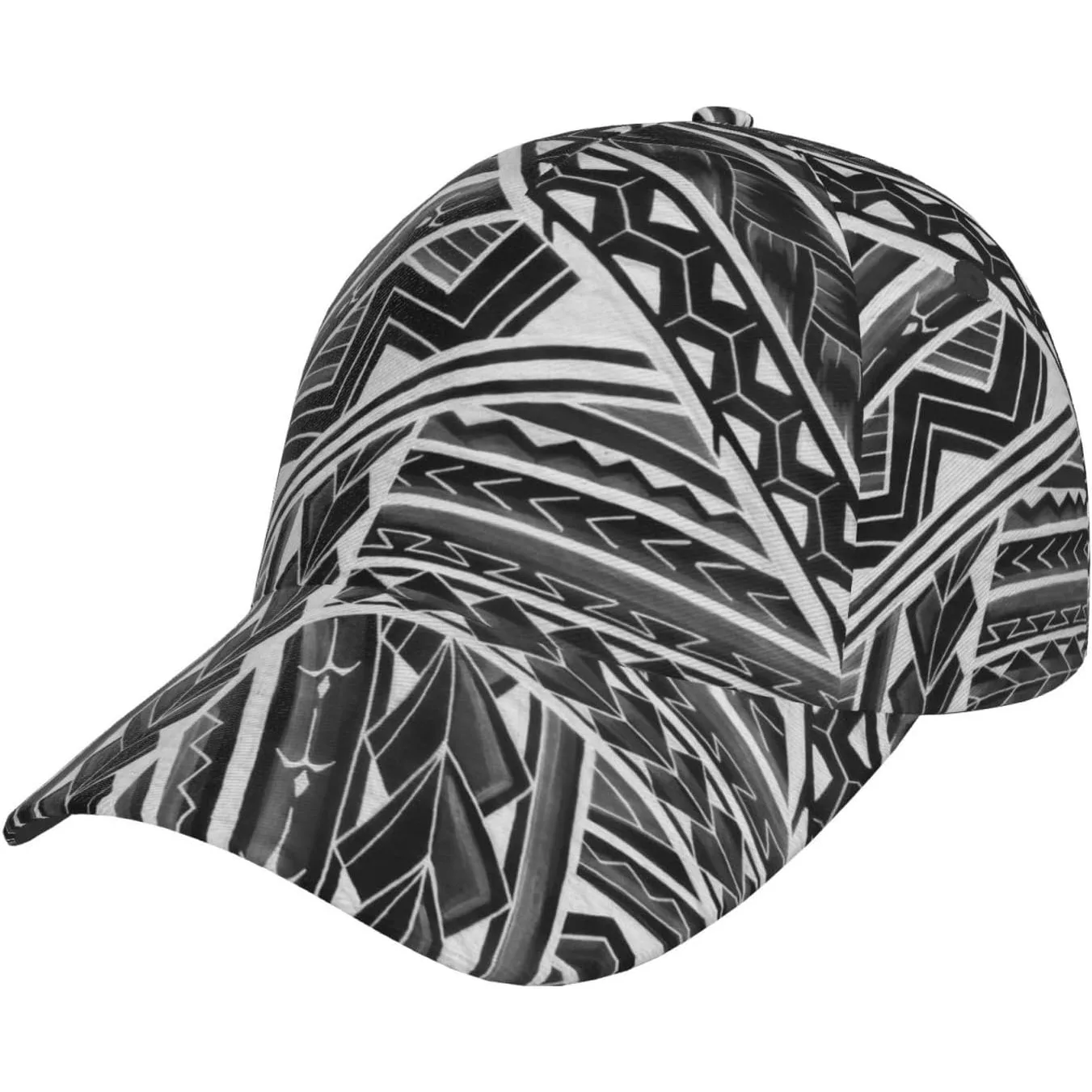 Polynesian Tribal Tongan Samoan Islander Snapback Cap Unisex-Adult Trucker Hat Adjustable Baseball Cap Vintage Casquette Black