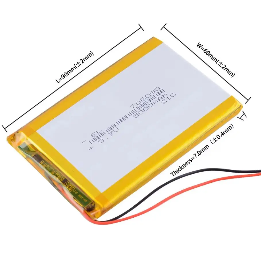 3.7V 706090 5000mAh Rechargeable Lithium Li-ion Polymer Battery for Tablet PC 606090 806090 306090 406090 506090 906090 106090