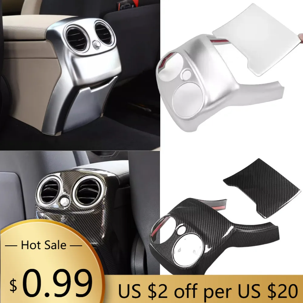 

Чехлы на руль для Mercedes Benz C Class W205 2015-2018 ABS Стайлинг автомобиля Задний кондиционер Выпускная крышка вентиляционного отверстия Накладка Авто в