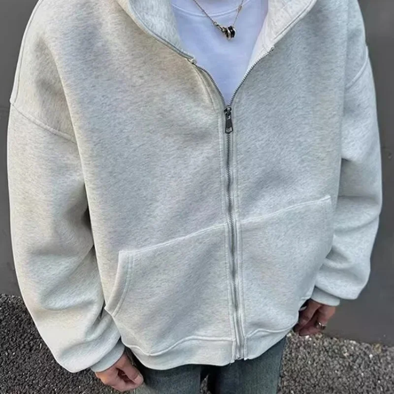 Hooded sweatshirt 2025 autumn collection new men's sports and casual fashion style with loose shoulder sleeves, simple top