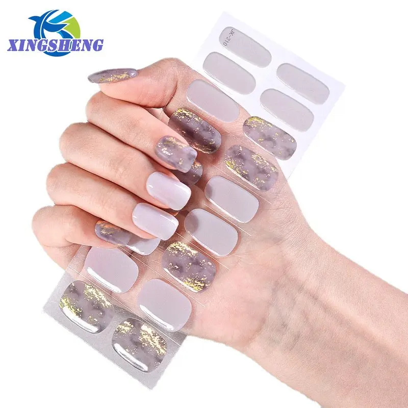 Semi Genezen Gel Nail Stickers Fashion Nail Wraps Self Adhesive Manicure Decoracion Nail Strips Nail Sticker Nagel Benodigdheden