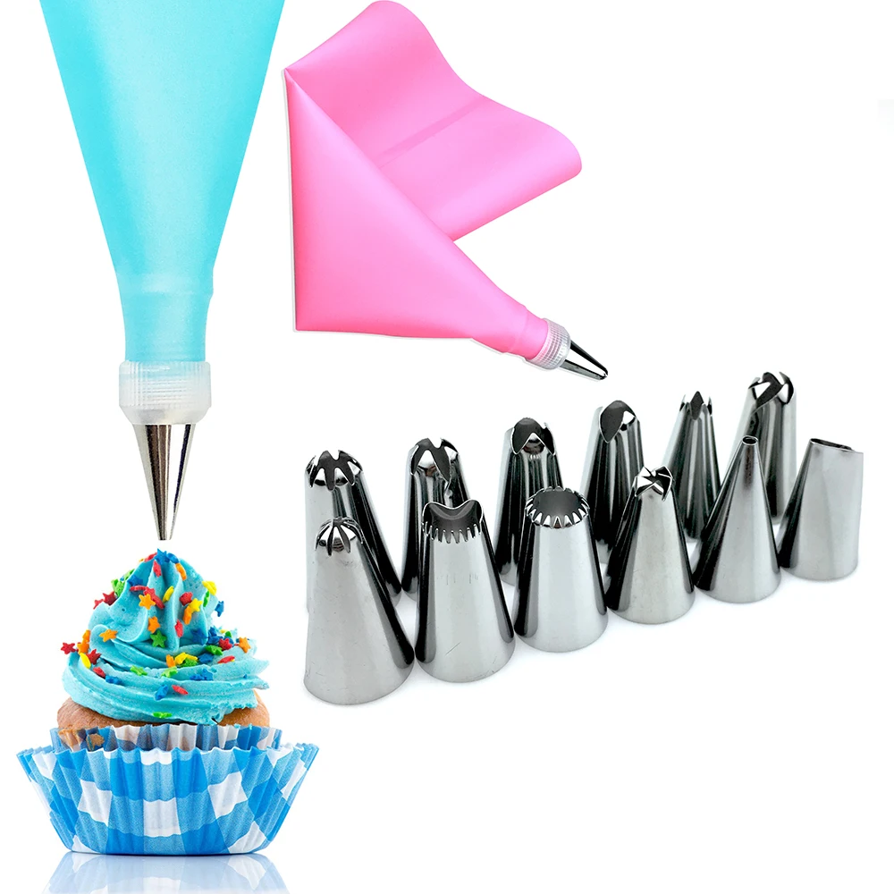 16pcs Cake Decorate Set DIY Baking Tools Buttercream Icing Piping Nozzles