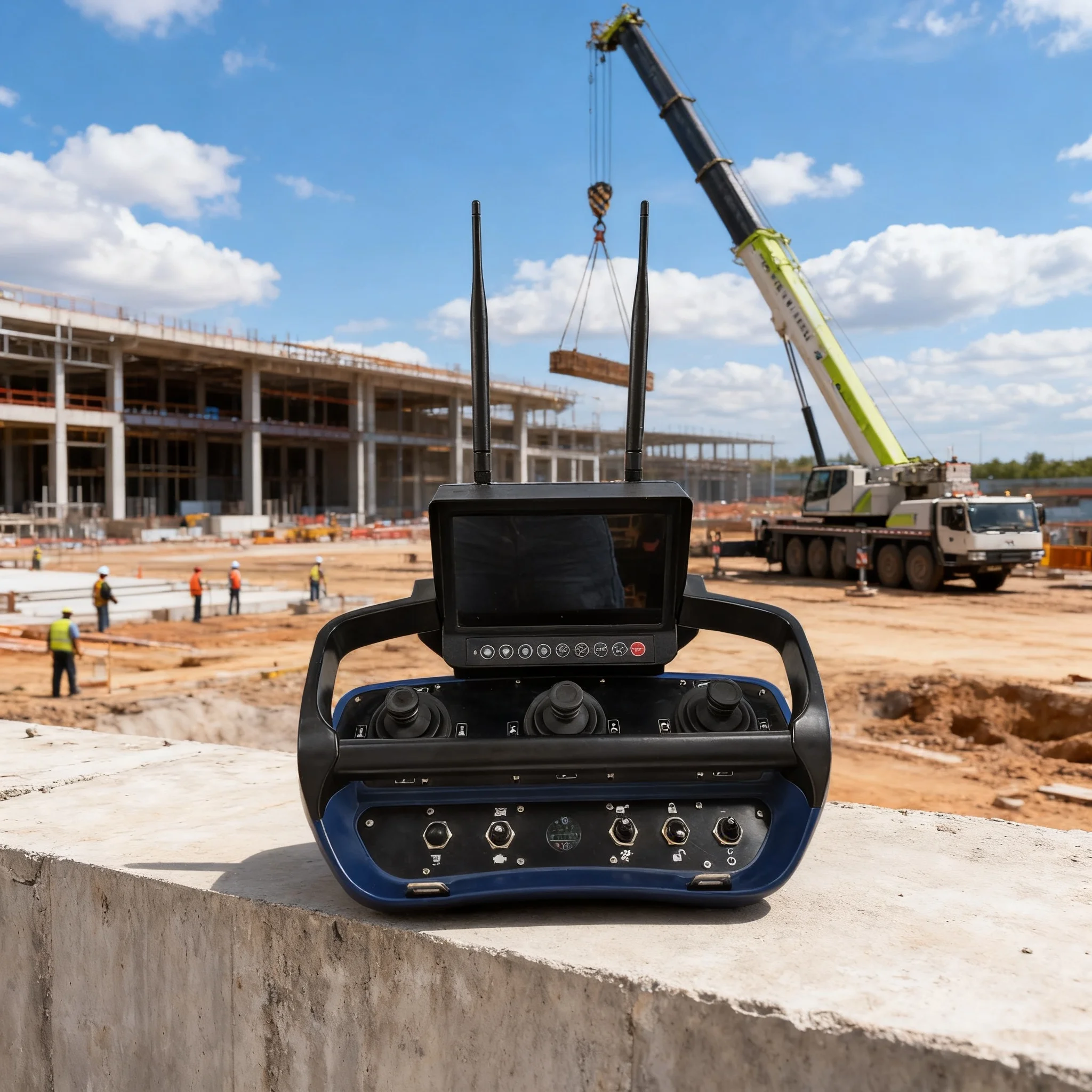 Wireless Remote Control for Cranes with Camera Monitoring Waterproof Metal & Plastic Construction 1 Year Warranty