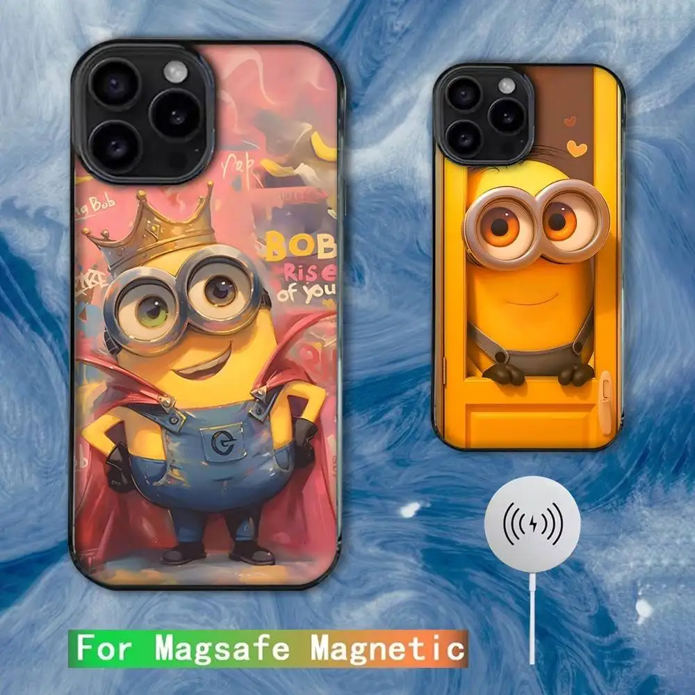 

Cartoon M-Minions Phone Case For iPhone 16e,16,15,14,13,12,11,Plus,Pro,Max,Mini Magsafe Magnetic Wireless Charging
