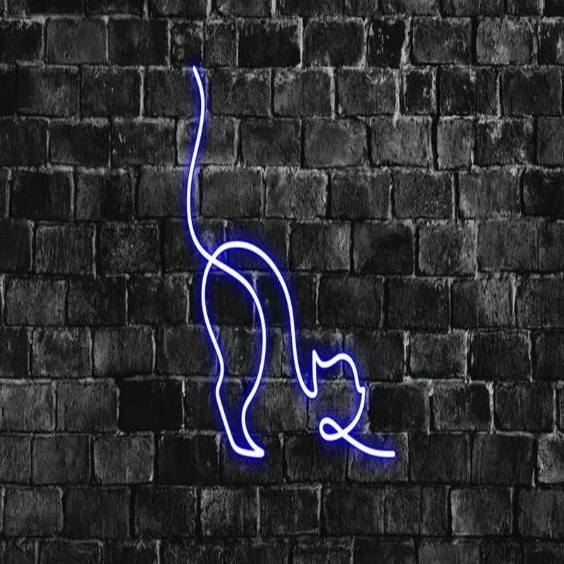 CHUANGQI Hund und katze Tier neon zeichen, Nette Led neon zeichen, Neon licht zeichen für wand, neon wand dekor, Led Neon Zeichen