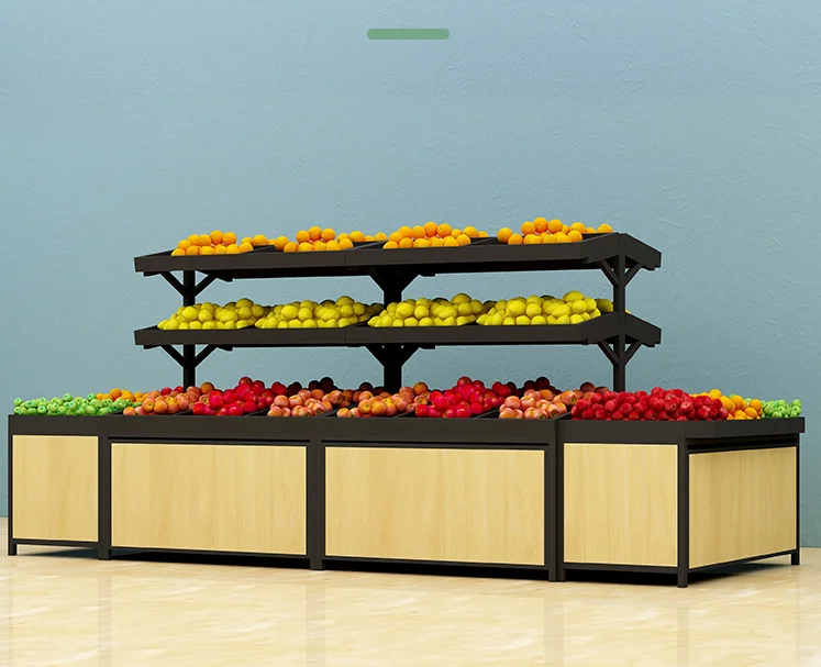 Supermarket fruit and vegetable shelf New fresh food display display shelf Fruit shelf Fruit and vegetable shelf