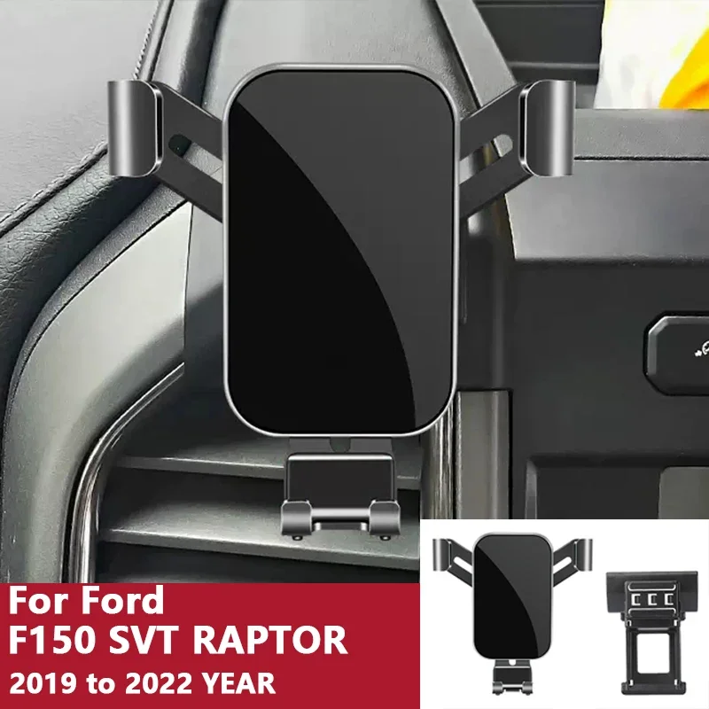 

For Car Cell Phone Holder Air Vent Mount GPS Gravity Navigation Accessories for Ford F150 SVT RAPTOR 2019 to 2022 YEAR