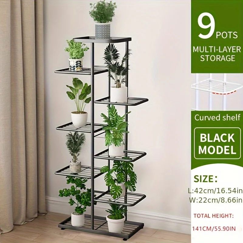 Plantenstandaard voor bloemen Ijzer 6/7/8 lagen Plantenplank Plantorganisator Opslag Plantenhouder Displaystandaard Tuindecoratie