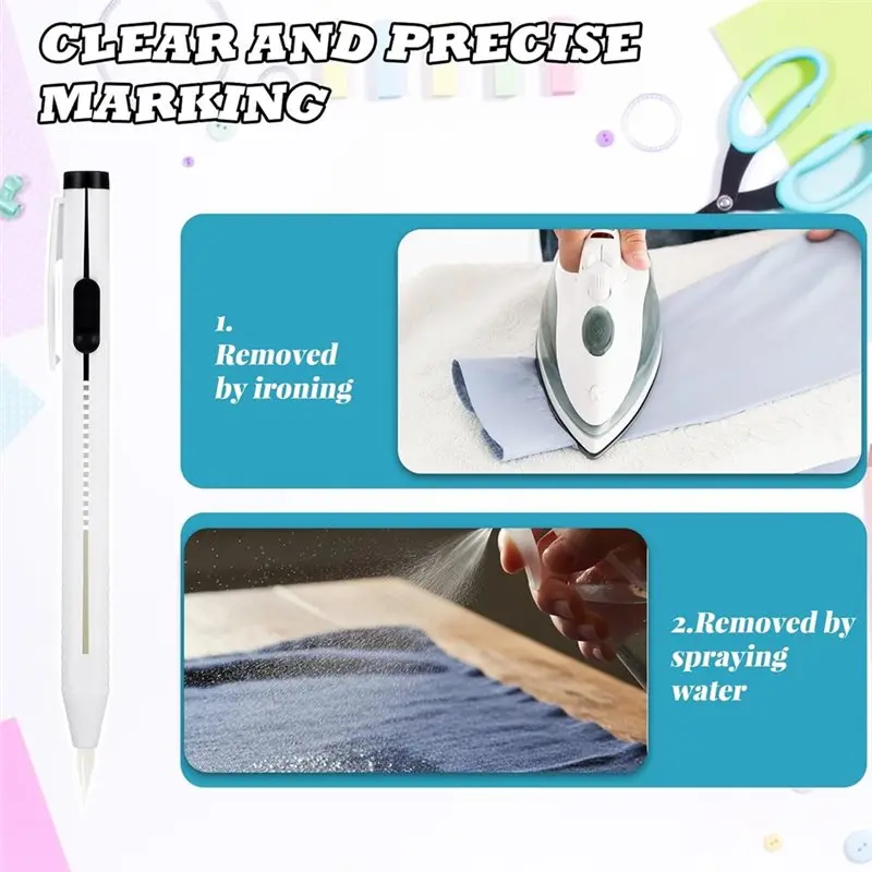 2025 Trend Tailor Markers For Marking For Fabric Patterns-White Refill Chalk Pen Refillable Set(28 Pcs) For DIY Crafts