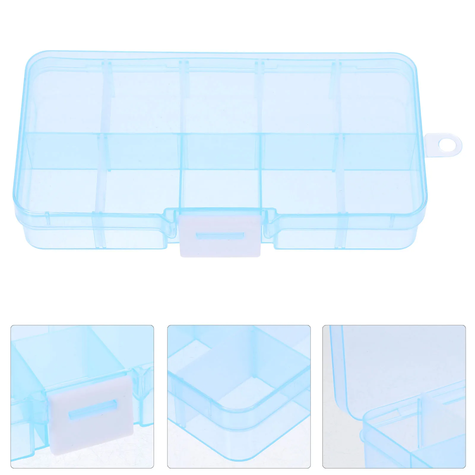 

4pcs Storage Box Clear Plastic Organizer Multi Compartment Small Tools Case Hair Accessories Container Jewelry Beads Hardware