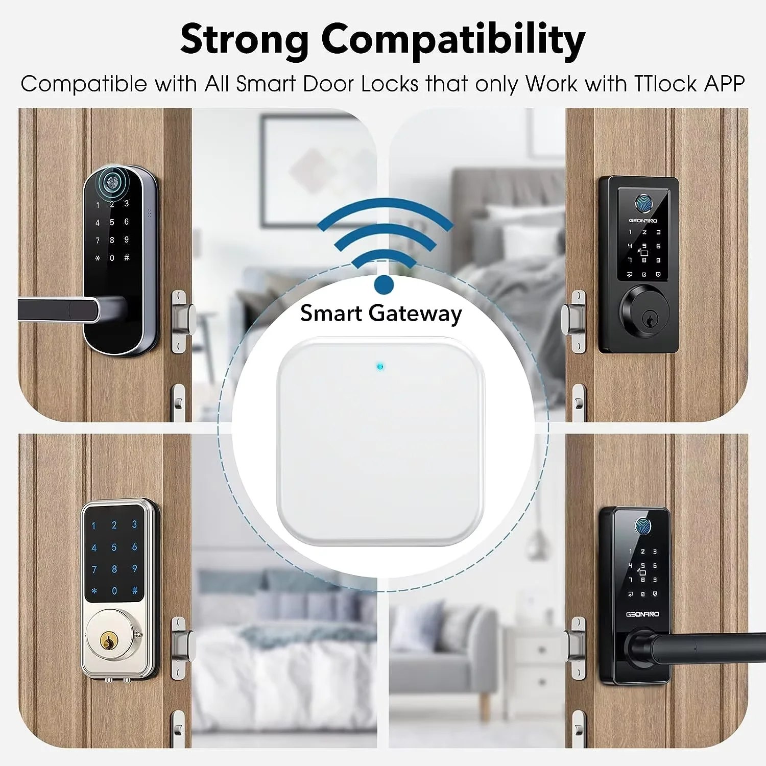Zdjęcie 5: TTLock APP Device G3 Gateway With RJ45 Ethernet Port Smart Door Lock Wired Gateway Remote Unlock Voice Control for Alexa Google