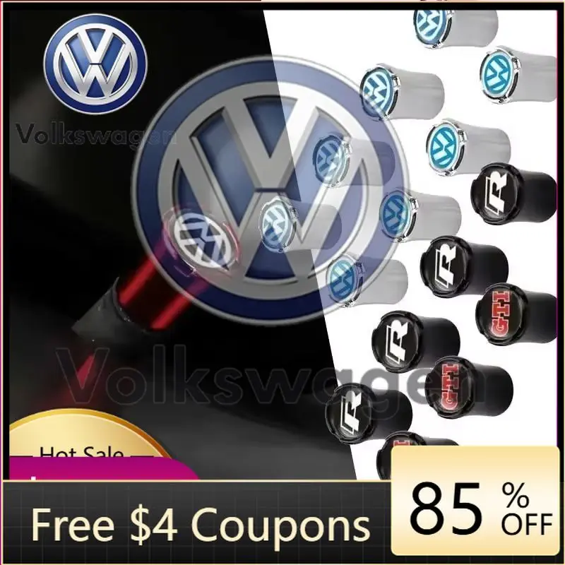 

Car Sticker 2026 Hot Styling Mouldings For VOLKSWAGEN VW 4PCS Car Metal Wheel Tire Stem Valve Caps Covers For Volkswagen POLO Go