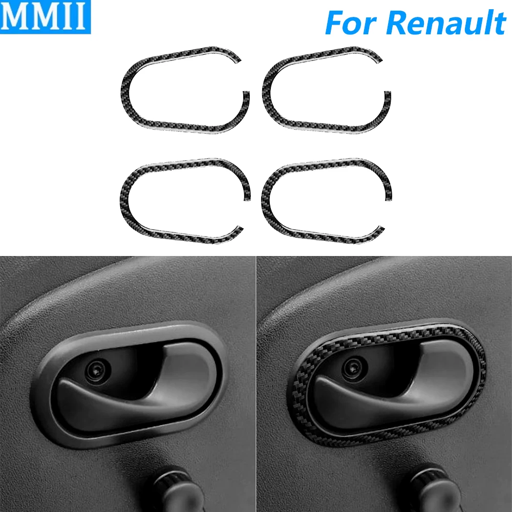 

Накладка на рамку дверной ручки из углеродного волокна для Renault Logan и Dacia Sandero 2007-2012, аксессуары для автомобиля, наклейка