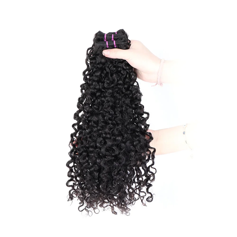 Bundles brésiliens de petites spirales bouclées, cheveux humains bouclés crépus non transformés, Pixie Curly Weave, extension de cheveux vierges uniquement