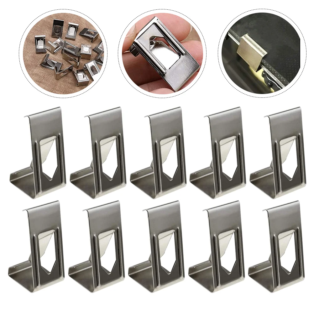 50pcs Silver Metal Spring Turn Clips Hooks Photo Frame Hanger Picture Hanging Tool for Wooden Frames or Canvases