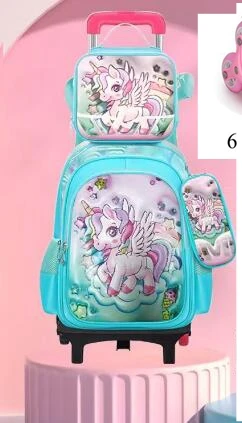 Children School Rolling Backpack for boys School Wheeled backpack set for girls Travel Trolley luggage backpack Bag with wheels
