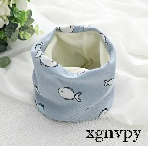 Autumn Winter Cotton Children Scarf Kids O-Ring Scarves Knitted Plush Boys Girls Neck Cover Warm Baby Collar Neckerchief