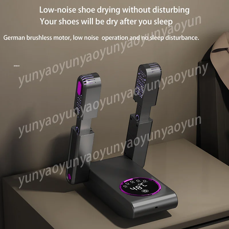 

Portable Shoe Dryer - Intelligent Foldable Boot Dryer with Timer (Retractable Design, Sanitizing & Deodorizing, 3 Heat Settings）