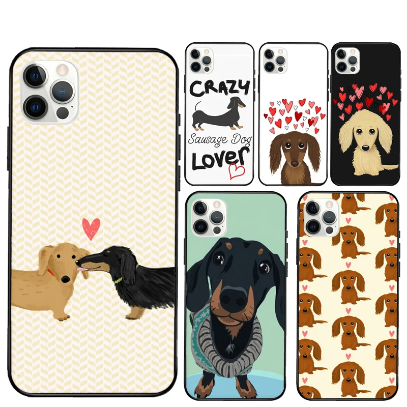 

Cartoon Dachshund Sausage Dog For Realme 14 11 12 13 Pro Plus GT 6 6T 5 GT7 Pro C67 C61 C55 C53 C51 C21Y C25S C75 Case