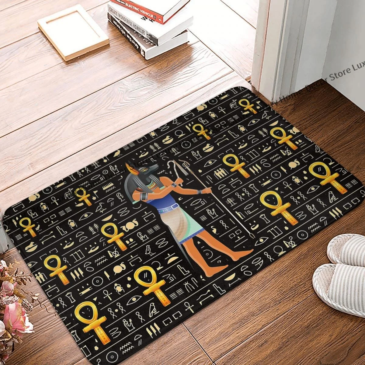 

Ancient Egyptian Non-slip Doormat String Bath Bedroom Mat Outdoor Carpet Indoor Pattern Decor