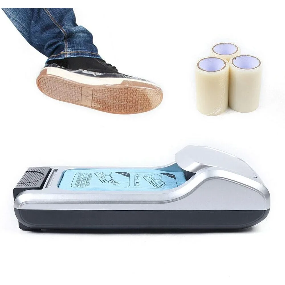 

Shoe Covers Machine 200pcs Disposable Shoes Films Home Automatic Shoe Cover Dispenser Shoe Wrapping Machine for Indoor