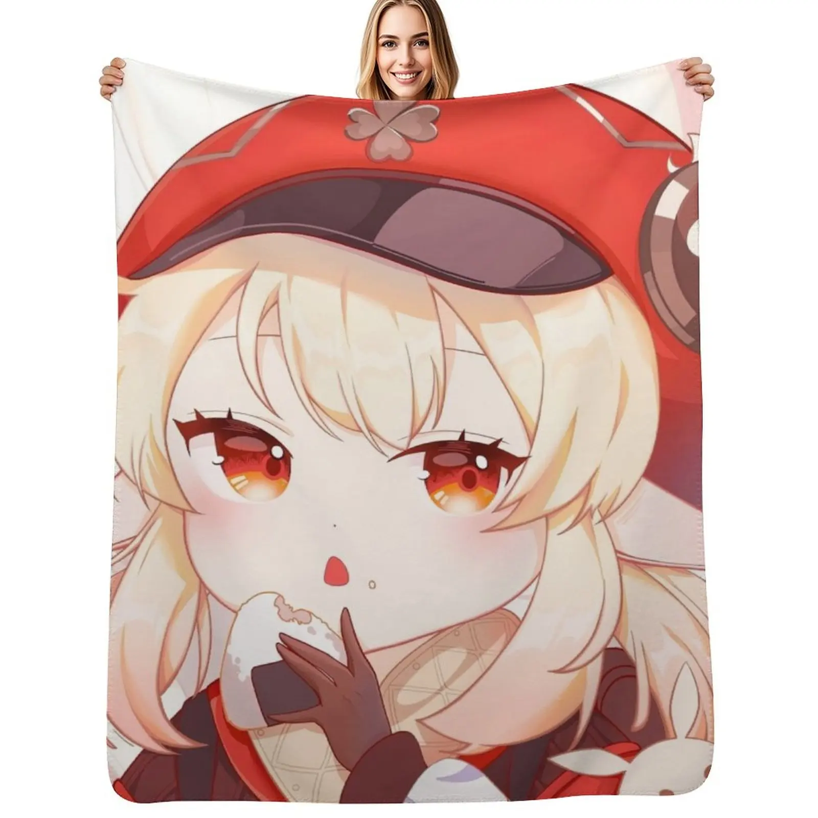 

Klee Cute Gensin Impact Throw Blanket decorative Summer Beddings Designers for sofa Blankets