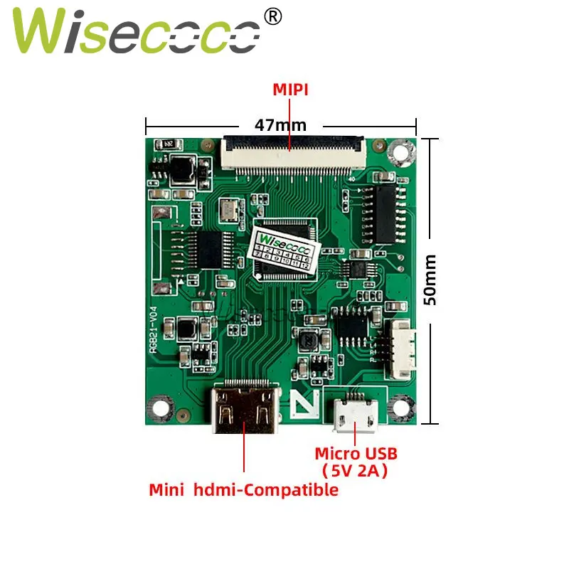 Wisecoco 3 Zoll runder Touchscreen 2,8 Zoll Multi-Touch-LCD-Display 480 x 480 Instrumente Messgeräte Smart Home Raspberry Pi Display