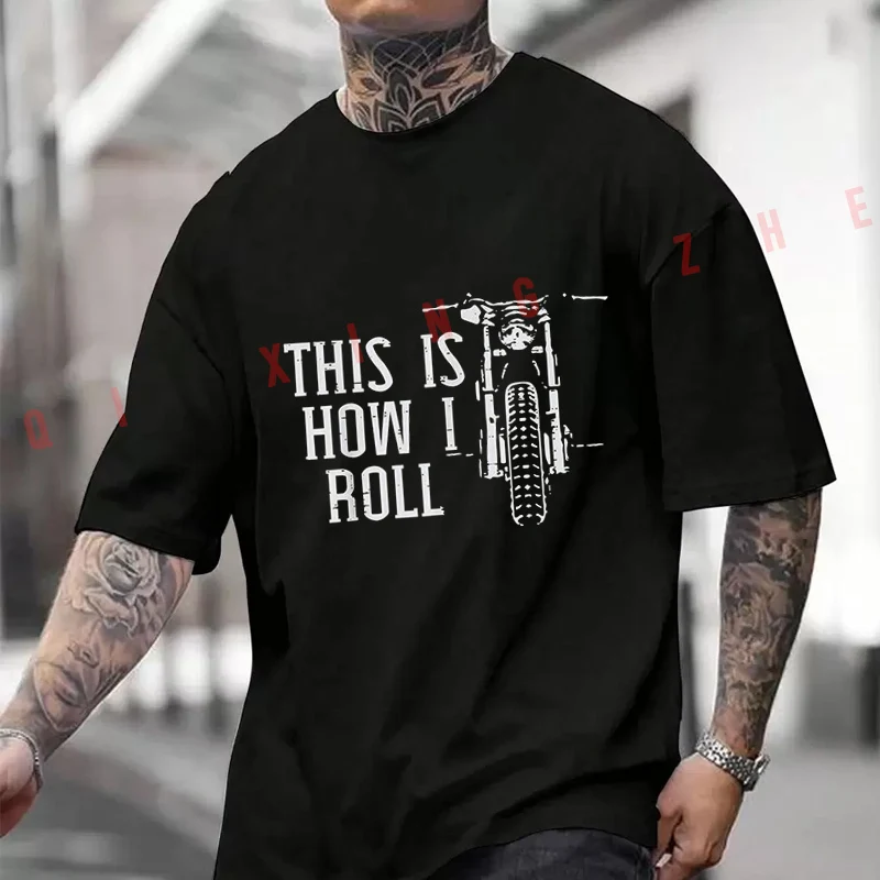 

Biker Blood Motorcycle Design Motorcycle T-shirt Men And Women Cotton Casual Tshirt Short-sleeve O-neck Tops