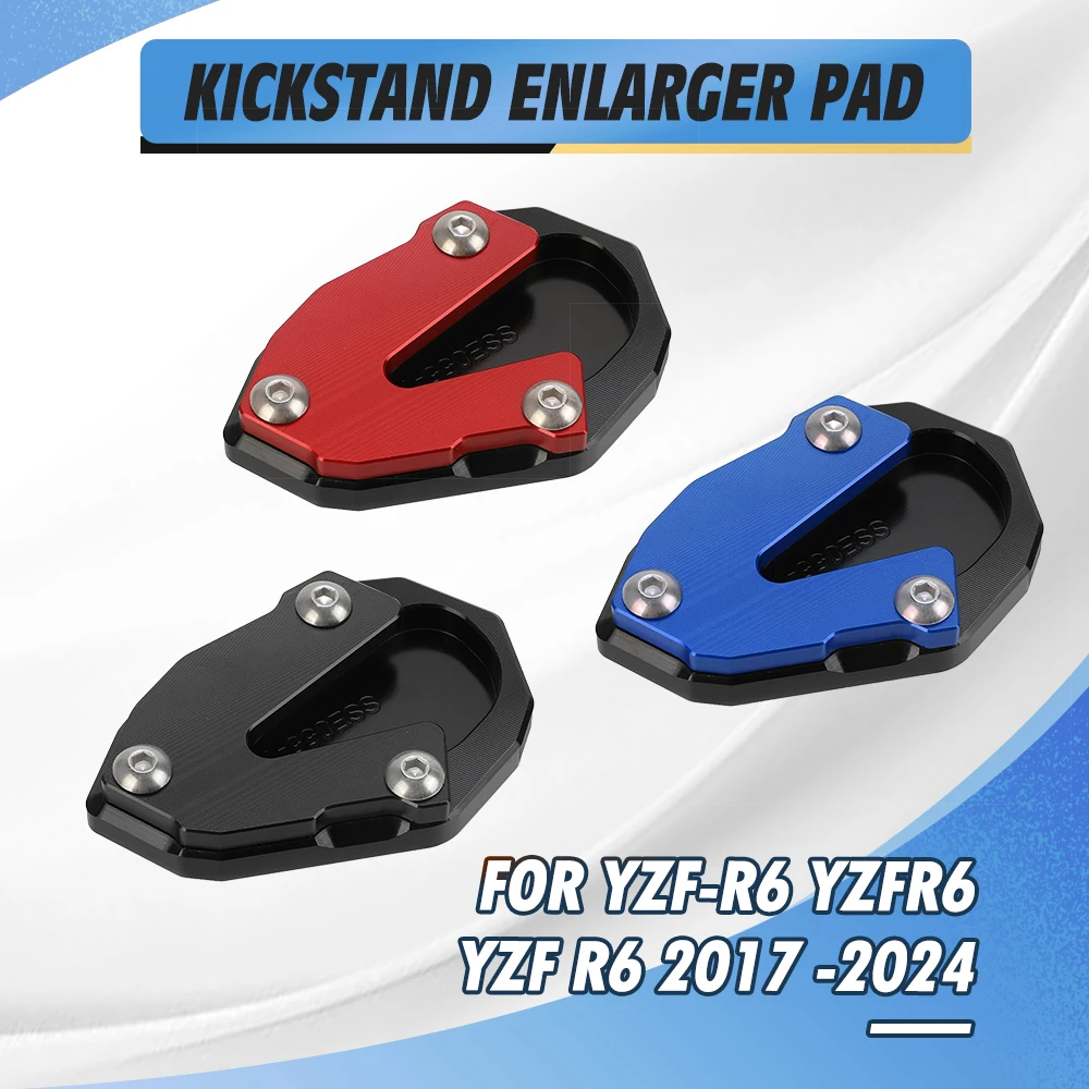 

For YAMAHA YZF-R6 YZFR6 YZF R6 2020 2017 2018 2019 2020 2021 2022 2023 2024 Motorcycle Side Stand Enlarger Kickstand Plate Pad