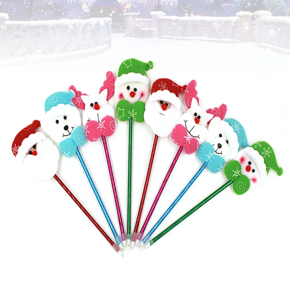 

12pcs Ballpoint Pens Christmas Themed Fine Tip For Kids Creative Cartoon Design School Office Stationery Xmas Pens For Kids