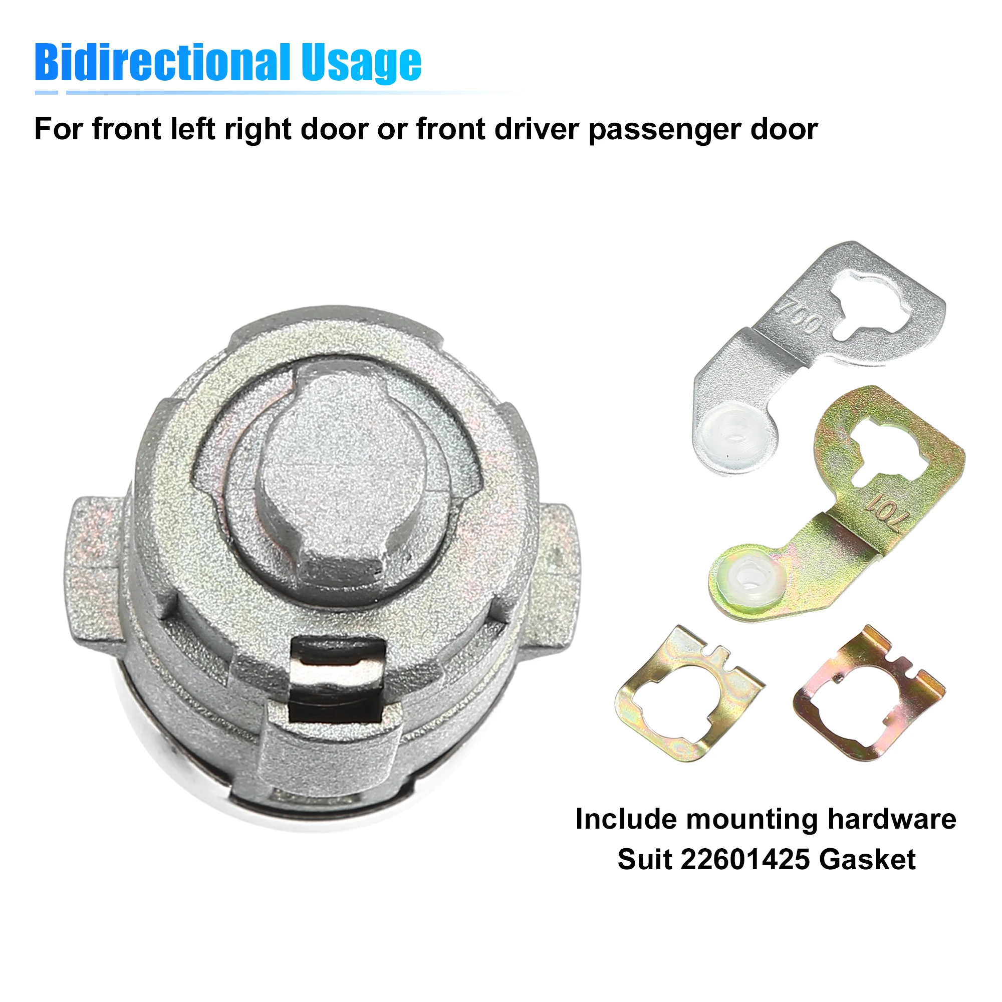UXCELL 1 Set Door Lock Cylinder with 2 Keys 15298924 for Chevrolet Silverado Suburban Tahoe for GMC Sierra Yukon
