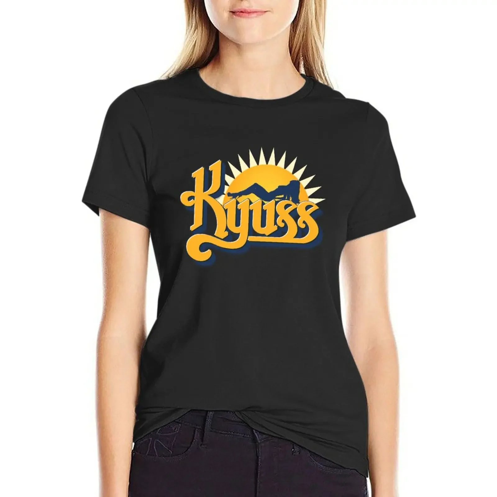 Kyuss - In the Sun T-shirt Aesthetic clothing kawaii clothes Women's summer blouses 2024