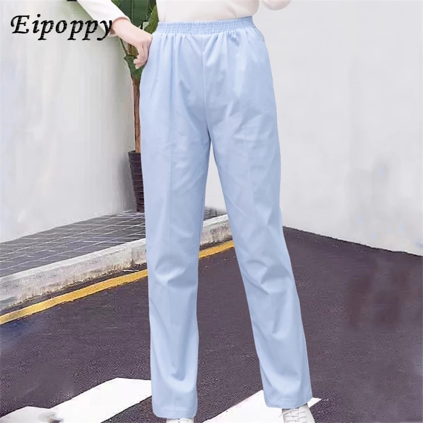 Medical Uniform Work Trouser Doctor Nurse Elastic Waist Women Dental Scrub Pants SPA Clinical Pant Lab SPA Nursing Surgical