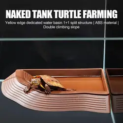 Reptile Water Bowl Anti-Slip Turtle Bathing Pool Tortoise Feeder Tortoise Feeding Dish for Hamster Tortoise Snake supplies