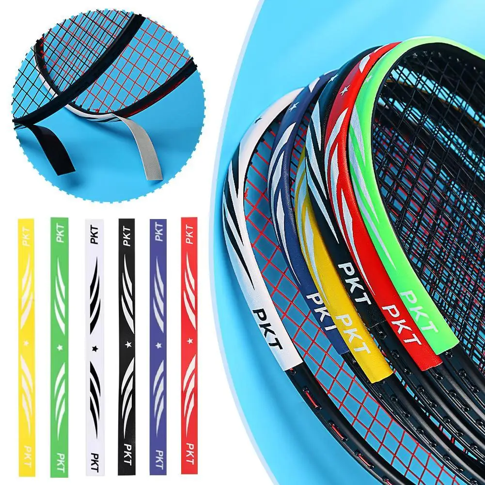 Cinta protectora de borde de raqueta de bádminton, cinta protectora de línea de marco de tenis deportivo, antipintura, resistente al desgaste, PU,