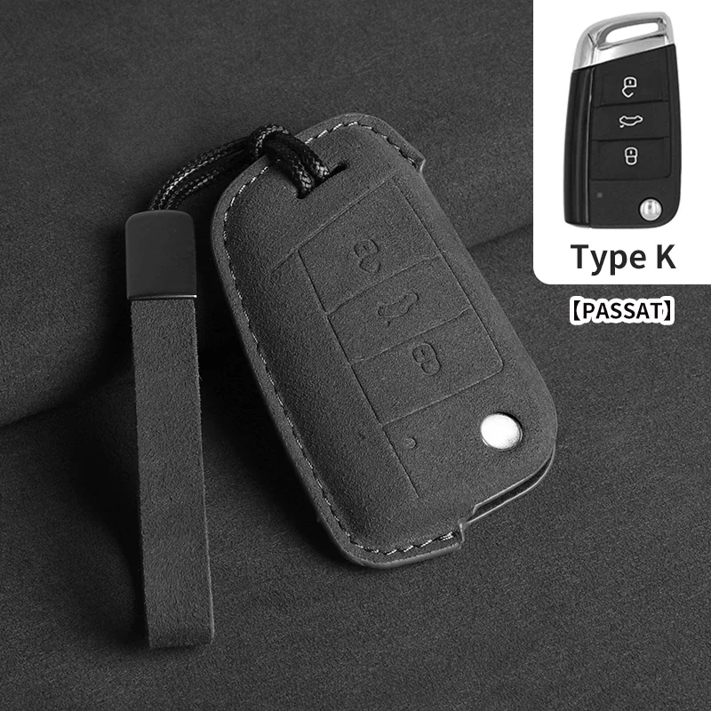 

Замшевый чехол для автомобильного ключа для Volkswagen VW Polo Golf Passat Tiguan Beetle Caddy T5 Up Eos Skoda Octavia Seat Leon Altea