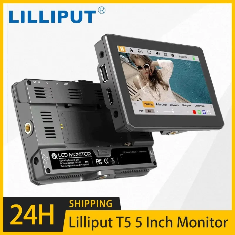 Lilliput T5 4k SDI Studio 5 Inch Portable Field Monitor DSLR Audio Ips Liliput Video Photo External On camera Monitors