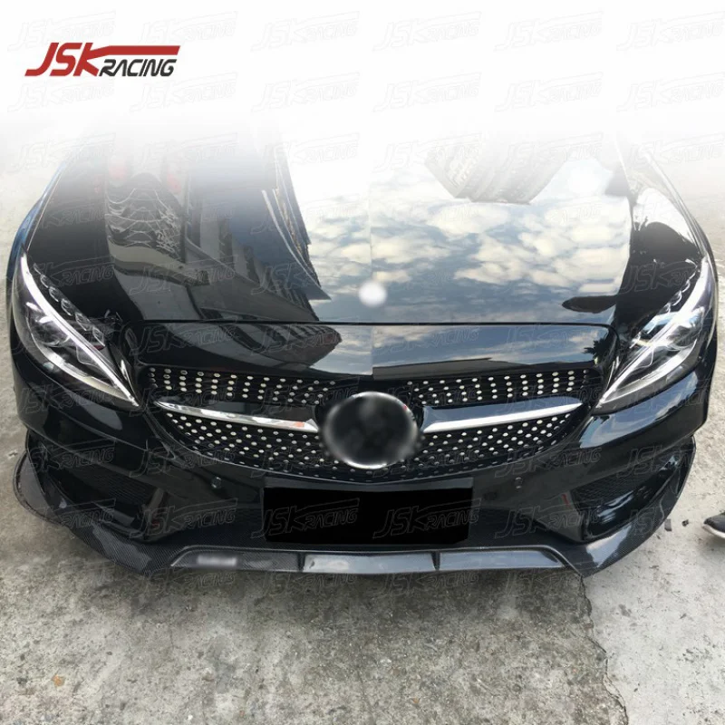 

BS Style Carbon Fiber For 2015-2016 Mercedes Benz C-Class W205 Sport Front Bumper Lip Splitter