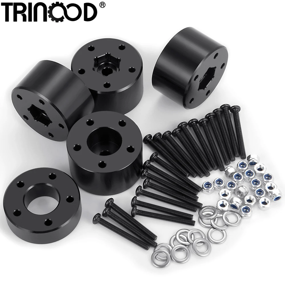 

TRINOOD Aluminum Alloy Wheel Hex Hub Adapters Widen Front Wheels 11mm for 1/10 Tamiya Clod Buster 4×4×4 Tires