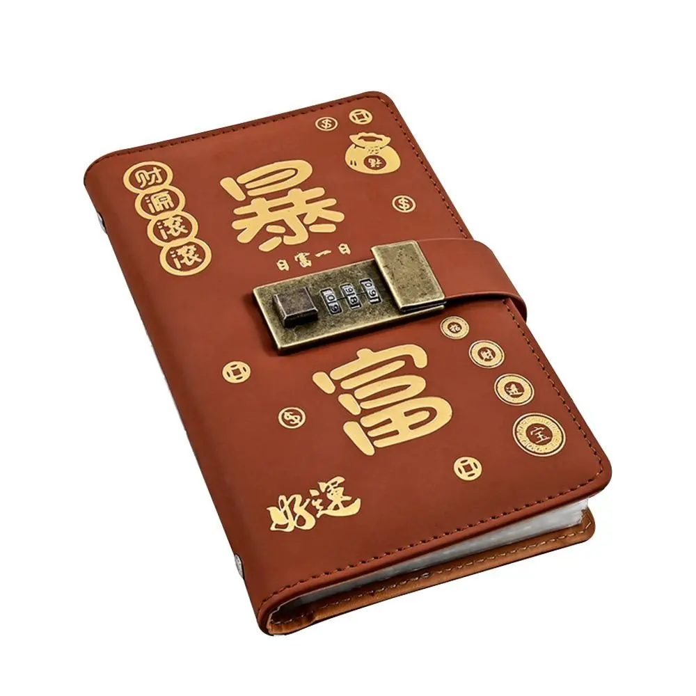 With Password Lock 100 Envelopes Money Saving Challenge Save Money PU Savings Binder Portable Large Capacity