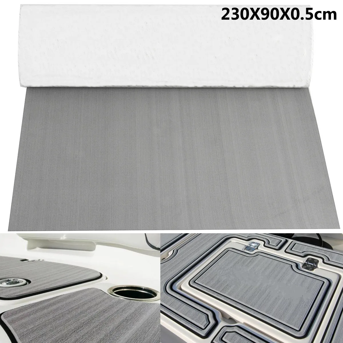 2300x900x5MM Boat Foam Mat Deck Sheet Marine Yacht Faux Teak Decking Strong Adhesive Carpet Decking Pad Eva Anti-Skid ATV