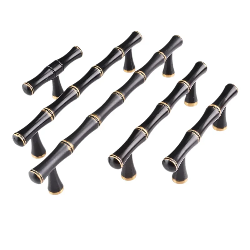 Brass Bamboo Door Knobs Furniture Handles Kitchen Cabinet Drawer Pulls Wardrobe Cupboard Knobs Home  Kitchen  Accessories