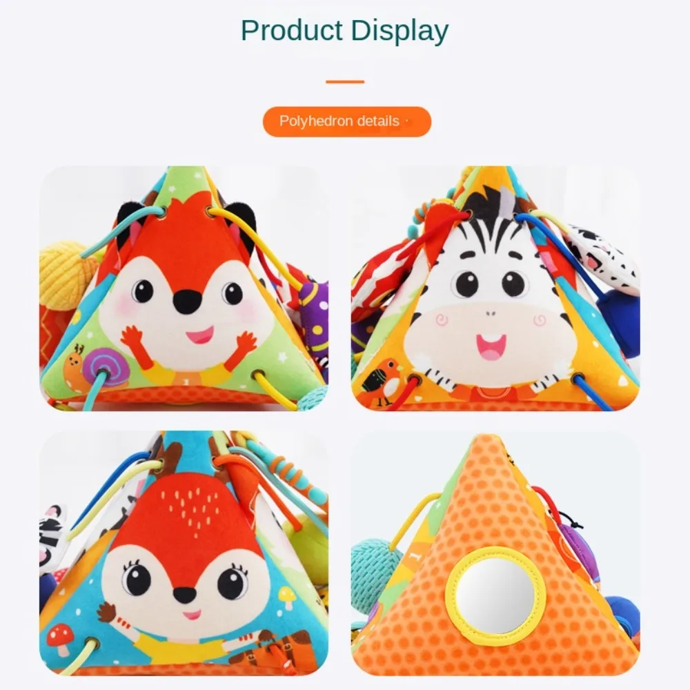 Jouets mentaires oriels triangulaires pour tout-petits, ULMontessori de dessin animé animal, jouets de ULde nervure colorés créatifs