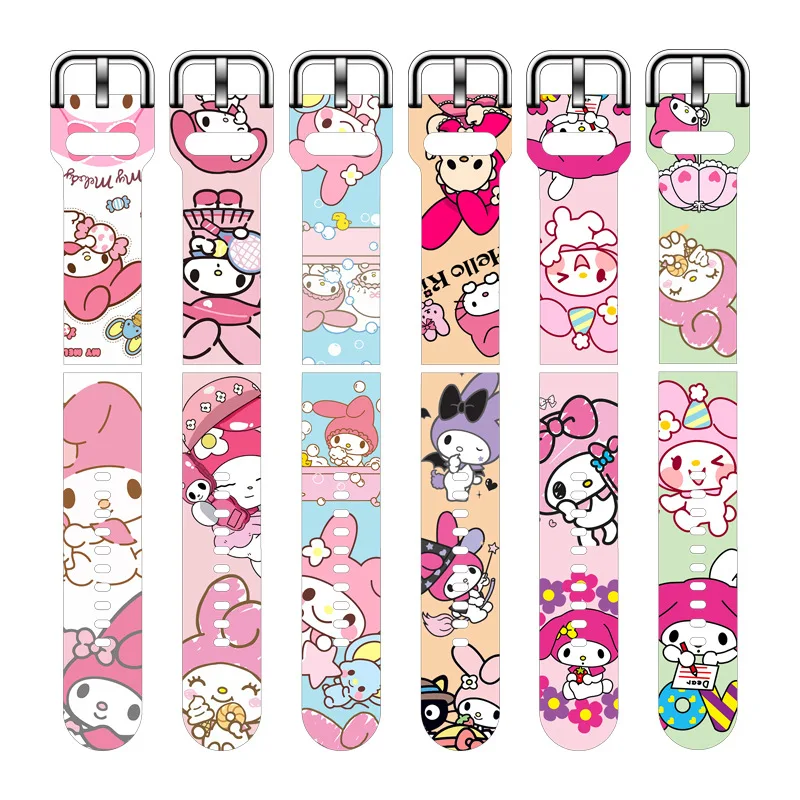 Sanrio-Correa de silicona con dibujos animados My Melody para Samsung Galaxy Watch, pulsera Amazfit para Huawei GT2 Pro, 20mm, 22mm